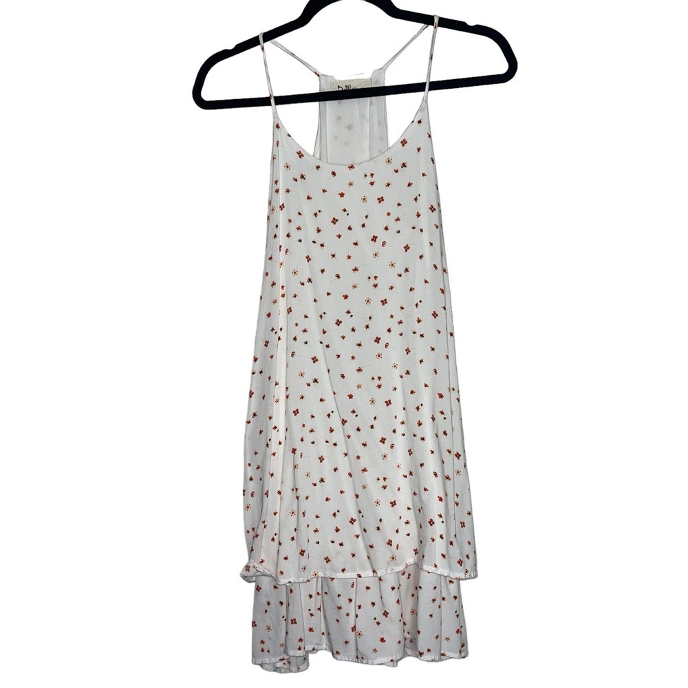 Dollhouse A Line Sleeveless Floral White Flowy Dress Size Small